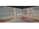 Covered patio with tiled floor and neutral curtains at 337 Amsterdam Way, Hampton, GA 30228