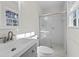 Clean bathroom with white vanity and shower stall at 4132 Rue Saint Germain, Stone Mountain, GA 30083