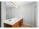 Bathroom features double vanity and neutral tones at 216 Parc View Ln, Woodstock, GA 30188