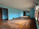 Large living room with hardwood floors and light blue walls at 1261 Cliffwood Se Dr, Smyrna, GA 30080