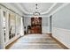 Formal dining room with hardwood floors, large windows and a chandelier at 4805 Blossom Ct, Cumming, GA 30028