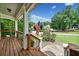 Front porch with American flag and neighborhood view at 4805 Blossom Ct, Cumming, GA 30028