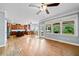 Open concept living area with hardwood floors and natural light at 4805 Blossom Ct, Cumming, GA 30028