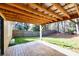 Wooden back porch overlooking a fenced-in backyard at 1237 Torrey Pl, Dacula, GA 30019