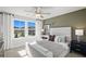 Bedroom with a light grey bed frame and baseball decor at 336 Foxglove Way, Mcdonough, GA 30253