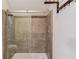 Large tiled shower with glass enclosure at 588 Myrtle Trace Ln, Suwanee, GA 30024