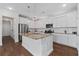 Modern kitchen with white cabinets, granite island, and stainless steel appliances at 969 Rittenhouse Way, Atlanta, GA 30316