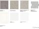 A variety of interior design materials and finishes, including flooring, carpets, tiles, cabinets, and countertops at 1603 Caldwell Bend Ln, Dacula, GA 30019