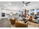 Spacious living area featuring an open layout with kitchen, living, and dining spaces at 1603 Caldwell Bend Ln, Dacula, GA 30019