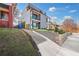 Modern home with a concrete walkway and landscaped yard at 337 Pine Ne St # A, Atlanta, GA 30308