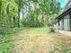 Wooded backyard with grassy area and mature trees at 4550 Cypress Ridge Ct, Stone Mountain, GA 30083