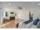 Primary bedroom with hardwood floors and en-suite bathroom at 862 Hobson Sw St, Atlanta, GA 30310