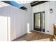 Modern deck with glass door and wood flooring at 862 Hobson Sw St, Atlanta, GA 30310