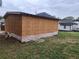 Unfinished structure with plywood siding and new roof at 1777 Yellow Nw St, Conyers, GA 30012