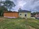 Unfinished addition to the rear of a green house at 1777 Yellow Nw St, Conyers, GA 30012
