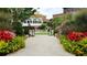 Pathway through a landscaped garden leading to a restaurant at 550 Fisher Dr # 47, Alpharetta, GA 30009