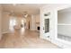 Open concept living area with kitchen and stairs at 550 Fisher Dr # 47, Alpharetta, GA 30009