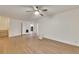 Bright living room featuring wood-look floors and a ceiling fan at 2500 Cottonwood Dr, Marietta, GA 30066