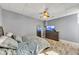 Basement bedroom with a queen bed and built-in dresser at 180 Paces Lakes Pointe St, Dallas, GA 30157