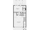 Lower level floor plan showing bedroom, bath, and 2-car garage at 3808 Thatcher Sw Dr, Marietta, GA 30008