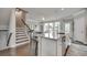 Spacious kitchen island with granite countertop and breakfast bar at 3808 Thatcher Sw Dr, Marietta, GA 30008