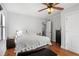 Cozy bedroom with hardwood floors and a ceiling fan at 708 Argonne Ne Ave # 5, Atlanta, GA 30308