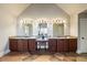 Elegant bathroom with double vanities and granite countertops at 3327 High Noontide Way, Acworth, GA 30101