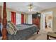 Main bedroom with post bed and en-suite bathroom at 1586 Highway 11 N, Social Circle, GA 30025