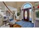 Elegant entryway with hardwood floors and stained glass at 1586 Highway 11 N, Social Circle, GA 30025