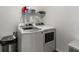 Bright laundry room with washer, dryer, and shelving at 2725 Shoreland Sw Dr, Atlanta, GA 30331
