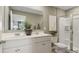 Bathroom with double vanity and a walk-in shower at 2098 Moss Hill Rd, Stone Mountain, GA 30088