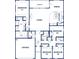 Detailed floor plan showing the layout of the home with labeled rooms and dimensions at 5424 Flat Rock Point, Stonecrest, GA 30038