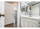 Bathroom with vanity and mirrored medicine cabinet at 113 Rue Fontaine # 113, Lithonia, GA 30038