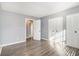 Bedroom with double closets and wood floors at 113 Rue Fontaine # 113, Lithonia, GA 30038