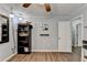 Charming bedroom with wood-look floors and built-in shelving at 208 Hickory Rdg, Cumming, GA 30040