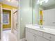 Bathroom with single vanity and shower/tub combo at 745 Glengate Pl, Atlanta, GA 30328