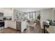 Open floor plan features a modern kitchen and adjacent dining area at 2102 Moss Hill Rd, Stone Mountain, GA 30088