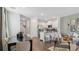 Open concept kitchen and living room with modern appliances and stylish decor at 2102 Moss Hill Rd, Stone Mountain, GA 30088