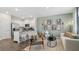 Open concept kitchen and living area at 2104 Moss Hill Rd, Stone Mountain, GA 30088