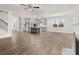 Open kitchen with island and modern appliances at 42 Parkview Dr, Dallas, GA 30157