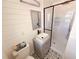 Modern bathroom with subway tile shower, floating vanity, and updated fixtures at 1912 Canmont Ne Dr, Atlanta, GA 30319