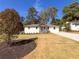 Newly built home with white siding, landscaping, and a modern design at 1912 Canmont Ne Dr, Atlanta, GA 30319
