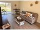 Living room features hardwood floors, sliding glass doors and backyard access at 1912 Canmont Ne Dr, Atlanta, GA 30319