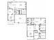 Two-story home floor plan, including a 3-car garage and 5 bedrooms at 64 Parkview Dr, Dallas, GA 30157