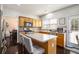 Modern kitchen with stainless steel appliances and an island at 126 Towey Trl, Woodstock, GA 30188