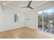 Spacious bedroom with hardwood floors, sliding glass doors, and view at 731 Belt Se Loop, Atlanta, GA 30316