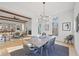 Open concept dining room with concrete table and seating for six at 731 Belt Se Loop, Atlanta, GA 30316