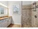 Clean bathroom with a shower and neutral tile at 100 Dunwoody Creek Ct, Atlanta, GA 30350