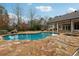 Inviting pool with flagstone patio, offering a relaxing outdoor space at 100 Dunwoody Creek Ct, Atlanta, GA 30350