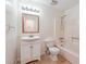 Bathroom with shower/tub combo and vanity at 3855 N Quail Dr, Douglasville, GA 30135